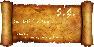 Soltész Gara névjegykártya